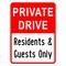 Sign Solutions Usa Private Dr Residents & Guest 18"X24" Diamond Grade Cubed Reflective (DG3) 080 DCS08DWT1824CUS00222 - alternate 1
